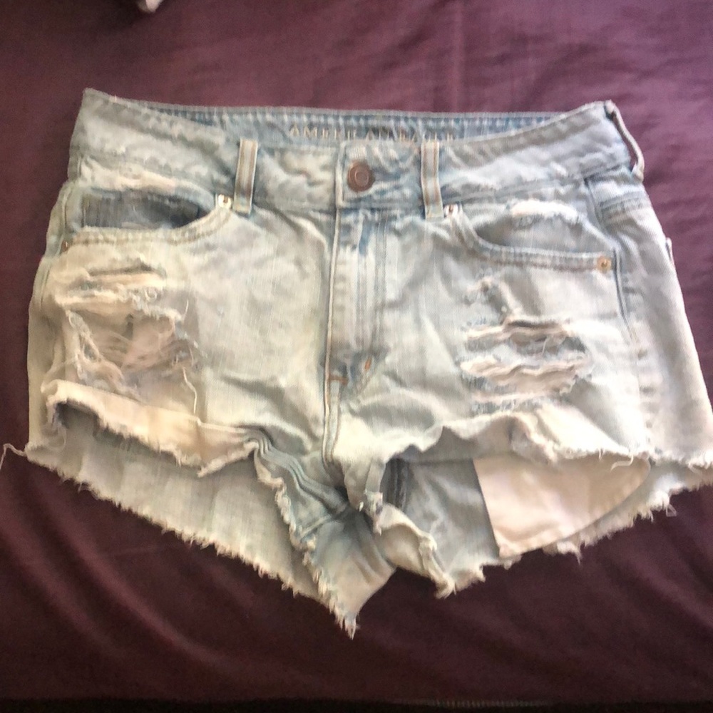 American eagle mid rise jean shorts